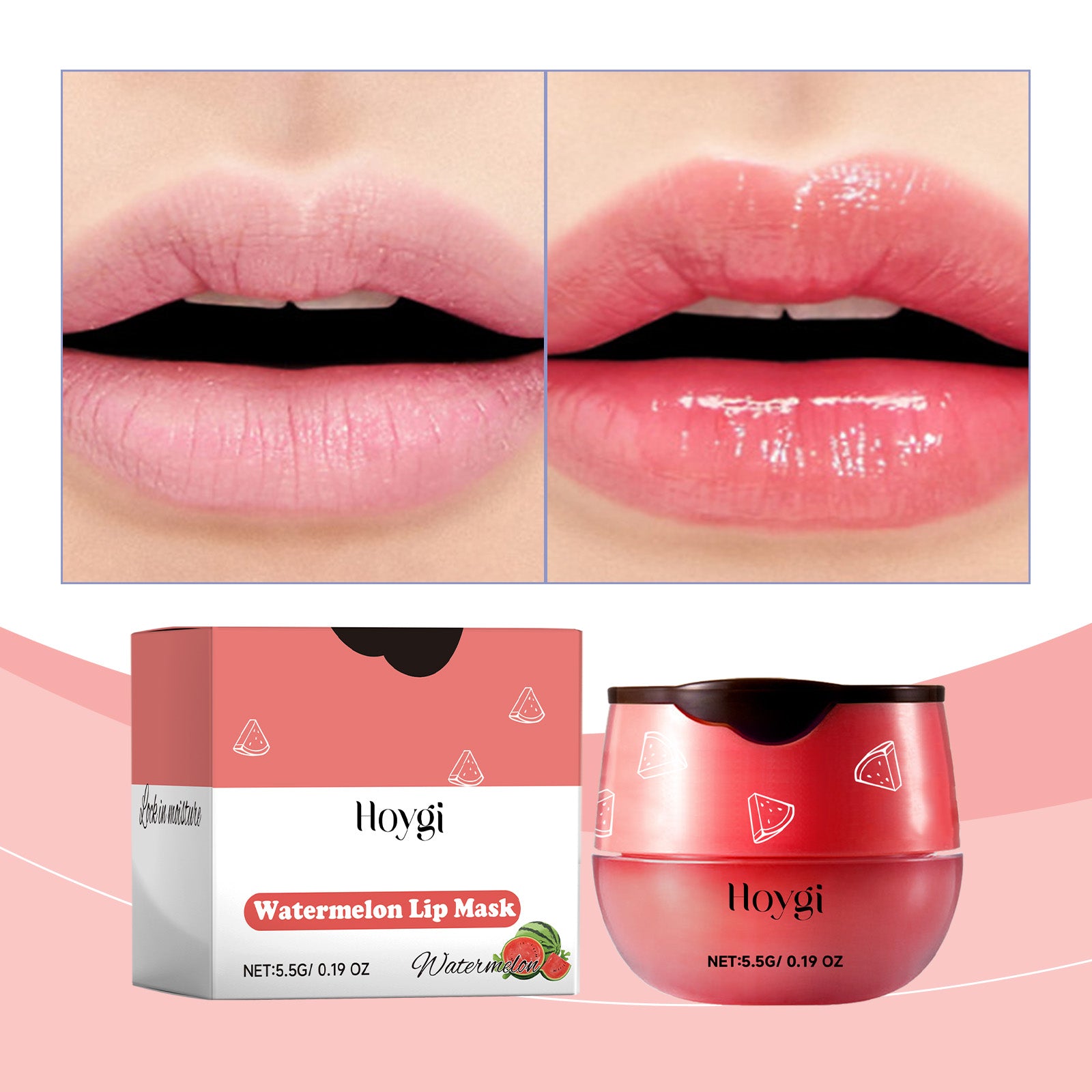 Hoygi Watermelon Lip Mask, Lighten Lip Lines, Remove Dead Skin, Moisturize, Prevent Dry And Crack Lip Mask, Moisturize And Care Lip Mask